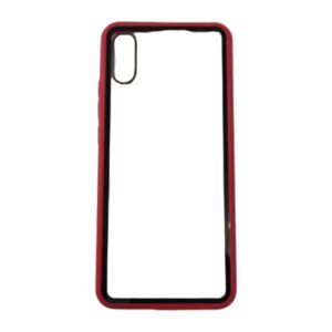 Case transparente rojo con negro Samsung A01 core