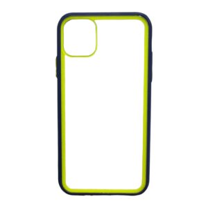 Case transparente azul y amarillo iPhone 11