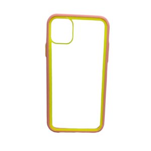 Case transparente salmón amarillo iPhone 11