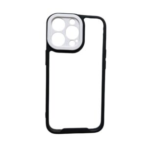 Case transparente blanco con negro iPhone 13 pro