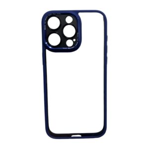 Case transparente azul y morado iPhone 15 pro max