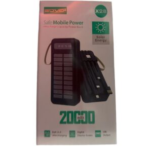 Banco de carga solar 2000mAh