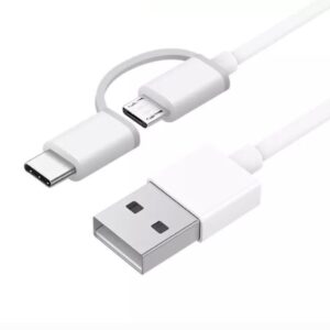 Cable Samsung USB a Micro USB con Adaptador USB-C 1m Blanco