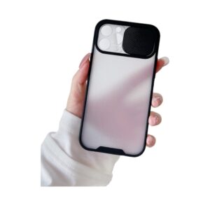 Case transparente con negro, azul con protector de cámaras