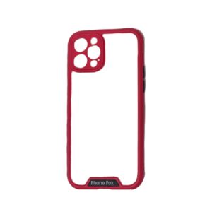 Case transparente rojo iphone 12 pro
