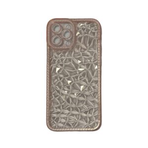 Case endiamantado transparente rosa iphone 12 pro max