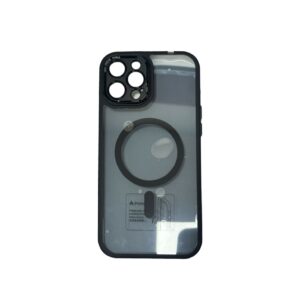 Case magsafe transparente negro iphone 12 pro max