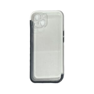 Case transparente blanco con negro iphone 13