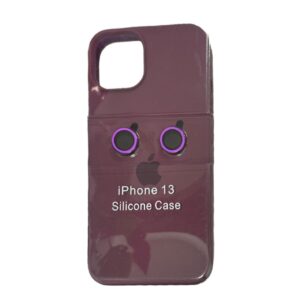 Silicone case magenta con protector de camaras iphone 13