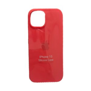 Silicone case naranja con rosa iphone 15