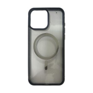 Case magsafe transparente con negro iphone 15 pro max