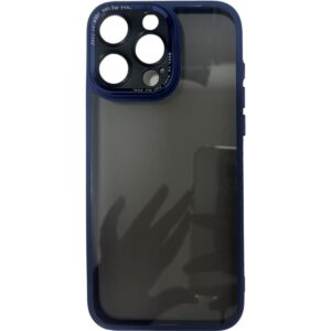 Case transparente oscuro con azul iphone 15 pro max