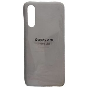 Silicone case gris con rosa samsung galaxy A 70