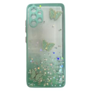Case verde con mariposas samsung A32 4G